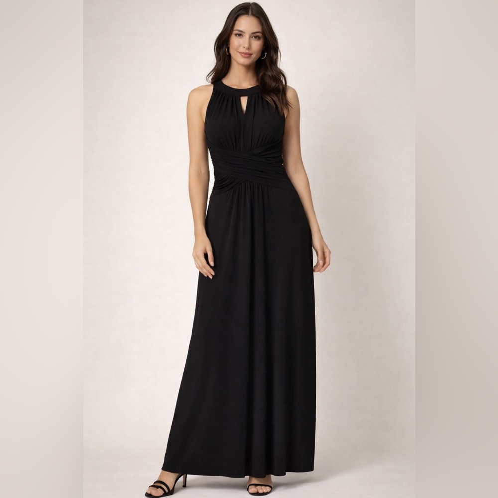 Signature by Sangria Black Maxi/evening/casual/vacation Dress.